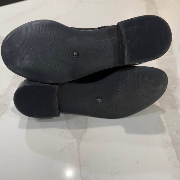 Style & Co Suede Low Calf Boots Black Womens 7.5 Ankle Booties Casual Minimalist - Picture 6 of 9